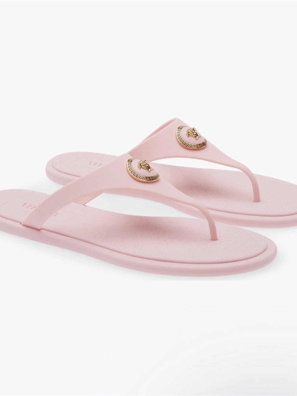 Versace Alia Pink Rubber Medusa Flip Flops EU 41 US 11 - Picture 7 of 7
